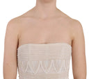 Chic Beige Embellished Silk Mini Dress - Allure Absolue