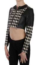 Chic Biker-Inspired Cropped Leather Jacket - Allure Absolue