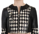 Chic Biker-Inspired Cropped Leather Jacket - Allure Absolue