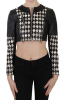 Chic Biker-Inspired Cropped Leather Jacket - Allure Absolue