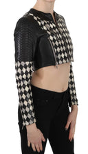 Chic Biker-Inspired Cropped Leather Jacket - Allure Absolue