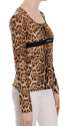 Elegant Leopard Long Sleeve Top - Allure Absolue