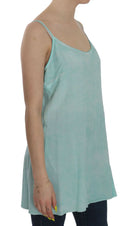 Elegant Spaghetti Strap Sleeveless Blue Top - Allure Absolue