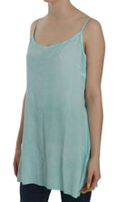 Elegant Spaghetti Strap Sleeveless Blue Top - Allure Absolue