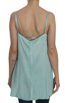 Elegant Spaghetti Strap Sleeveless Blue Top - Allure Absolue