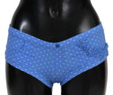 Chic Blue Dotted Designer Bikini Set - Allure Absolue