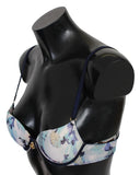 Elegant Push-Up Bra in Blue Print - Allure Absolue