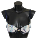Elegant Push-Up Bra in Blue Print - Allure Absolue