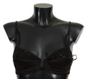 Sequined Brown Balconette Bra - Allure Absolue