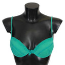 Luxurious Green Cotton Push Up Bra - Allure Absolue