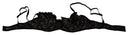 Sleek Black Mesh Balconcino Bra - Allure Absolue