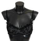 Sleek Black Mesh Balconcino Bra - Allure Absolue