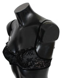 Sleek Black Mesh Balconcino Bra - Allure Absolue