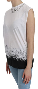 Chic Sleeveless Cotton Crew Neck Top - Allure Absolue