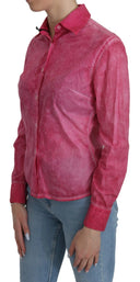 Chic Pink Cotton Polo Blouse by Ermanno Scervino - Allure Absolue
