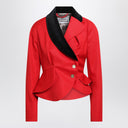 Vivienne Westwood Stormy red asymmetrical wool jacket