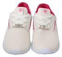 Chic White Becky Sneakers with Pink Accents Philipp Plein