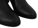 Elegant Black Calf Leather Heeled Boots Jimmy Choo