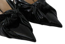 Elegant Black Leather Pointed Toe Pumps Jimmy Choo