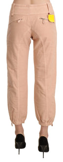 Chic Beige Cropped Cotton Pants - Allure Absolue