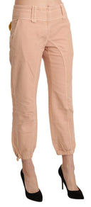 Chic Beige Cropped Cotton Pants - Allure Absolue