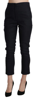 Chic High Waist Cropped Capri Pants - Allure Absolue