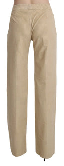 Chic Beige High-Waist Wide Leg Pants - Allure Absolue