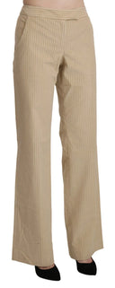 Chic Beige High-Waist Wide Leg Pants - Allure Absolue
