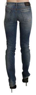 Chic Mid Waist Skinny Denim in Blue Washed - Allure Absolue