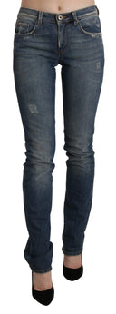 Chic Mid Waist Skinny Denim in Blue Washed - Allure Absolue