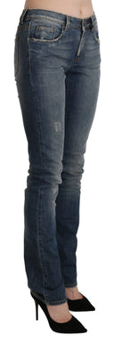 Chic Mid Waist Skinny Denim in Blue Washed - Allure Absolue