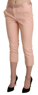 Chic Pink Skinny Capri Pants - Allure Absolue