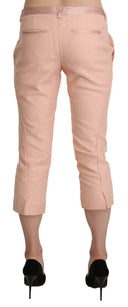 Chic Pink Skinny Capri Pants - Allure Absolue