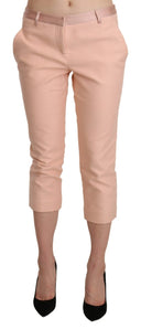 Chic Pink Skinny Capri Pants - Allure Absolue