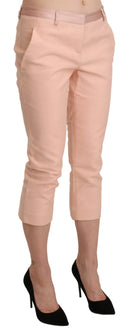 Chic Pink Skinny Capri Pants - Allure Absolue