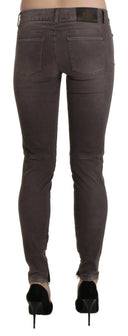 Chic Brown Low Waist Skinny Trousers - Allure Absolue