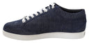 Chic Slip-On Blue Denim Suede Sneakers Jimmy Choo