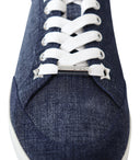 Chic Slip-On Blue Denim Suede Sneakers Jimmy Choo