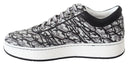 Glittering Slip-On Sneakers - Silver and Black Jimmy Choo