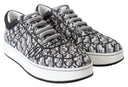 Glittering Slip-On Sneakers - Silver and Black Jimmy Choo