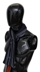 Chic Multicolor Wool Silk Striped Scarf Missoni