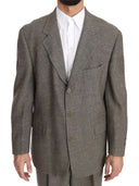 Elegant Light Brown Wool Men's Suit - Allure Absolue