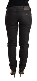 Chic Black Low Waist Skinny Jeans - Allure Absolue