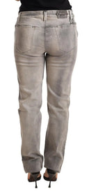 Chic Gray Washed Low Waist Skinny Jeans - Allure Absolue