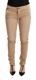 Chic Low Waist Skinny Cotton Trousers - Allure Absolue