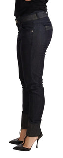 Chic Dark Blue Skinny Trouser Jeans - Allure Absolue