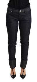 Chic Dark Blue Skinny Trouser Jeans - Allure Absolue