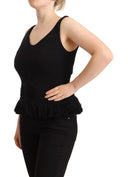 Chic Sleeveless Designer Tank Top in Black - Allure Absolue