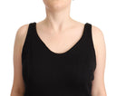 Chic Sleeveless Designer Tank Top in Black - Allure Absolue
