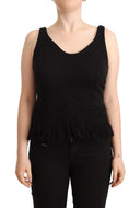 Chic Sleeveless Designer Tank Top in Black - Allure Absolue